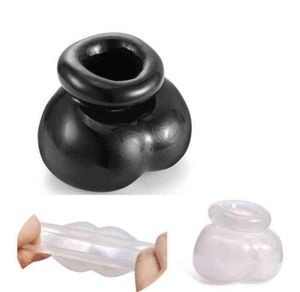 Nxy Dildos weiche flüssige Silikon -Nutter -Sack -Kugel -Tasche und Hahnenhahnenkugelspielzeug von Oxballs Stretchy Enhancer Penis Ring Sex Toy703825586