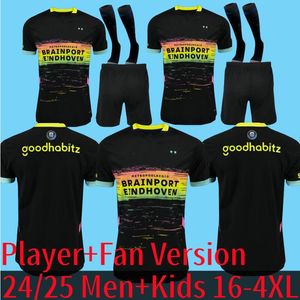 24 25 Eindhovens Away Soccer Jerseys Kids Men Kits 2023 2024 Hazard Fabio Silva Home Men Kids It Football Stirts اطف