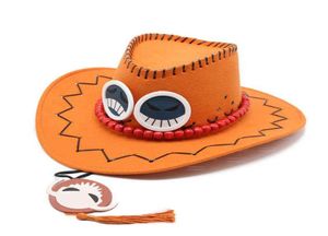 Designer Trucker Straw Cowboy Hat Man Woman Pirate King Fire Fist Ace Lo stesso Western Cowboy Stage Performance Props Leisure Sun Shade5541469