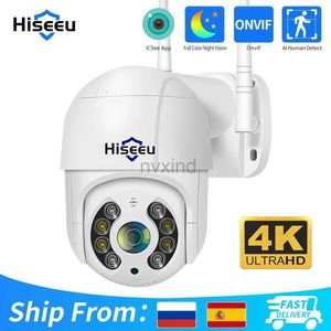 Kamery IP Hiseeu 8MP 4K WiFi kamera IP bezpieczeństwo na zewnątrz Nocna wizja 1080p 3MP 5MP bezprzewodowy nadzór wideo Kamera wykrywanie ludzkiego ciała ICSEE D240510