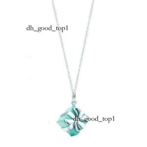 10A 925 collane a ciondolo in collana in argento sterling femminile squisito classico ufficiale classico e co -blu cuore di lusso di lusso Bracciale Tiffanyjewelry 32