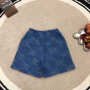 Lyxig baby denim shorts rutnät brev logotyp print barn lägre plaggstorlek 100-150 cm barn designer kläder sommar flickor pojkar byxor 24 maj