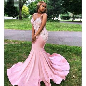 New Pink Sexy Sexy South South Black Girls Evening Nigeria Nigeria Spaghetti Straps Prom Dresses Dresses Party Party بالإضافة إلى حجم مخصص Made L55 0510