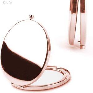 Compact Mirrors New style compact travel makeup magnifying glass - small portable elegant folding mirror handheld easy to carry d240510