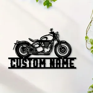 Figurine decorative per la parete motociclistica personalizzata segni personalizzati per la fattoria nomi metallici