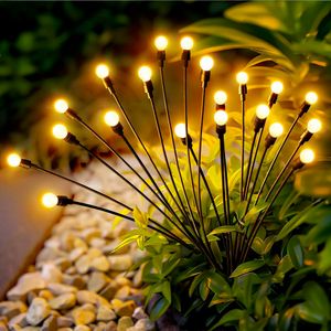 Luzes de jardim de Patiopia, 20 LED Firefly Outdoor, energia solar fora do vento por vento, luzes solares à prova d'água ao ar livre para presente de mecanismo, pátio de pátio decoração