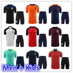 2024 2025 Hollanda futbol eşofman Kısa Kollu Eğitim Takım Erkek ve Çocuk Futbol Jersey Kit 24 25 Futbol Terzolu Gömlek Maillot Ayak Camiseta Futbol