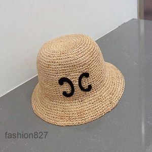Luxury Women Designer Straw Hats C Bucket Hat For Men Fashion Hand Woven Mens Summer Cap Beach Hats Big Brim Hats Sun Buckets Hat 2306172BF