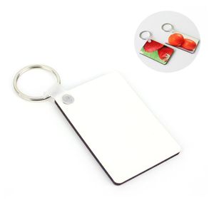 Sublimation Blank Wooden Keychain Pendant Portable 60403mm Double Sided Thermal Transfer Key Chain DIY Keyring Creative Gift Sup5001920