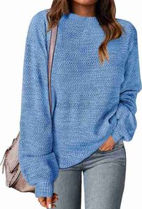 Kvinnors plus storlek tröjor Kvinnor Rund hals Långärmad tröja Tröja Casual Loose Autumn Pullover Top Sticking Clothing Fashion Top