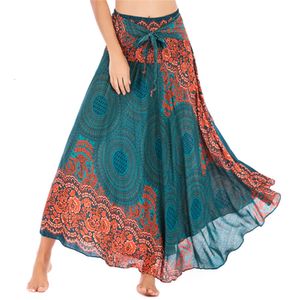 Tasarımcı Elbise Kadınlar Uzun Dantel Perspektif Yuvarlak Boyun Tayland Elbise Etek Plaj Tatil Kadın Elbise Etek İki Büyük Salıncak Etek Göbek Dans Top Elbise 00ze