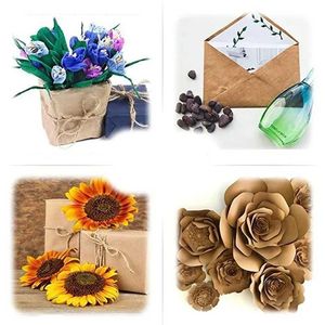 3pcs Geschenkverpackung brauner Kraftpapier Rollen Geschenkverpackung Papier Versand Bulletin Boards Handwerk DIY MAKEMALE