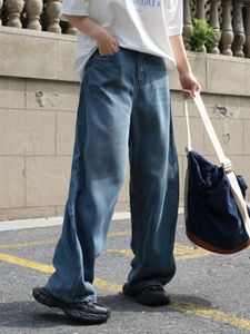Kvinnors jeans vår/sommar avslappnad fast färg hög midja lös bred ben