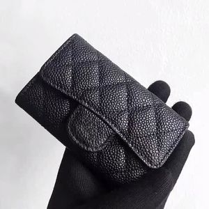 Caviar cowhide monete borse sheep in pelle porta borsetto diamante portatore in pelle sacca da design da donna cc wallet