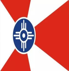 USA Kansas Wichita City Flag 3ft x 5ft Polyester Banner Flying 150 90cm Custom flag outdoor4759042