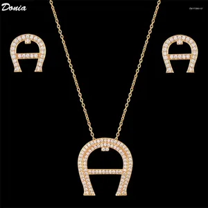 Серьги ожерелья устанавливают Donia Jewelry Fashion Personality Letters Literil