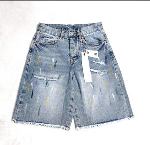 Designer de jeans de shorts mass