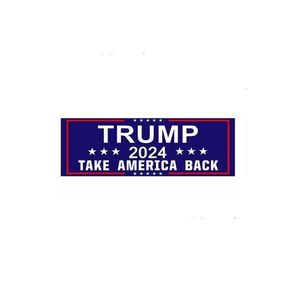  Diğer Etkinlik Partisi Malzemeleri Tampon Bayrakları Araba Çıkartmaları Trump 2024 ABD Genel Seçimi 3x9 inç House Pencere Dizüstü Dizüstü Etiket