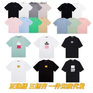 Acnes Studio Shirt Loose Round Neck Letter Small Square Classic Smiling Face Laser Printing Short Sleeve Casual T-Shirt Unisex Acne Shirt Studio 221