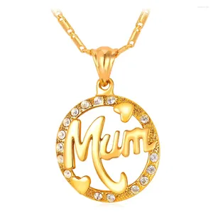 Colares pendentes de ouro/prata banhado de mamãe colar de palavras de aniversário de aniversário judeu judeu com corrente plana