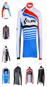 Cube Team езда на велосипеде с длинными рукавами Jersey Pro 8 Colors MTB Racing Clothing Мужчины езды на велосипеде одежду одежду одежду горный велосипед We5157206