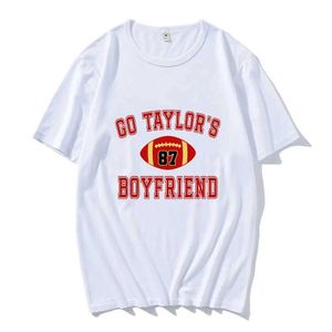 T-shirt femminile Go Taylors fidanzato 87 T-shirt da calcio Uomini Domande Abbigliamento Strt T-Shirt per stampa grafica per fan Cotton Casual Top Y240506