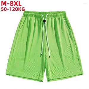 Męskie szorty 8xl 7xl 6xl Summer Szybkie suche zielone krótkie spodnie Mężczyźni sportowe bole