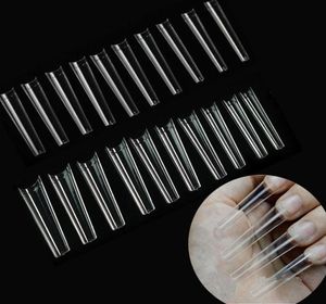 500pcs Non CCurve XXL Long Coffin Acrylic Nail Tips Straight False Nails Half Cover Extension System Tool3704966