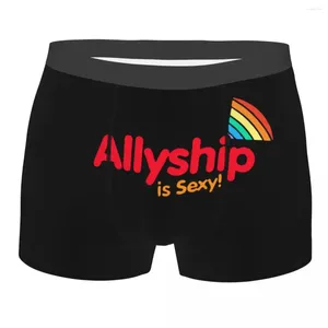 Underpants Männer Regenbogen stolze Pride Allyship Unterwäsche sexy Boxer-Briefs Shorts Slips Männlich sanft S-XXL