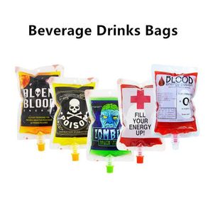 Outros bebidas bebidas de bebida de contêiner barra vampiro de sangue adereços de bebida zumbi sacos bolsas de comida para a classe de água PVC Drop Drop Delivery home dhg6c