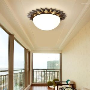 Luci a soffitto Lampade incorporate Design pastorale Design retrò El Bar Restaurant Lobby Balcony Entrance Corridoio della lampada corrida