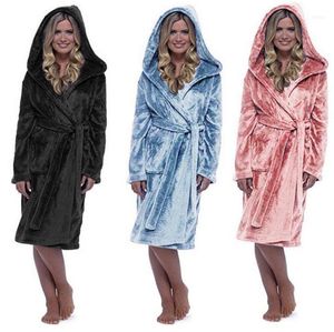 Sjal badrock hemkläder långärmad mantel kvinnor vinter plysch förlängde peignoir polaire femme12184427