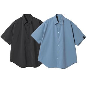 Niebieska czarna koszula mężczyźni kobiety wysokiej jakości koszule z tagami