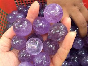Dekorativa figurer 5st Liten Healing Gemstone Natural Amethyst Quartz Crystal Ball Reiki Sale från Madagaskar