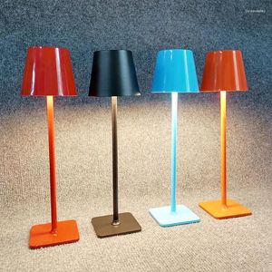 Bordslampor Nordic LED Desk Lamp Bar Restaurant Wireless Study Office Light Touch med USB -laddningsdekor natt