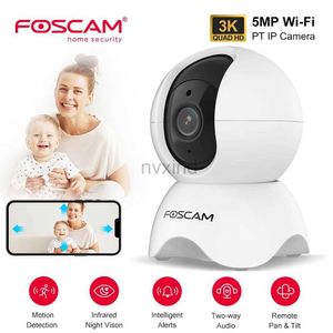 IP Kameralar Foscam 5MP WiFi Kamera Tavası ve Tilt Çift Yönlü Ses Bebek Monitörü İç Mekan Kamera AI Tespit Ev Video Gözetim Kamerası D240510