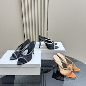 A Wang High Heel Sandały Sandały Kobiety miękki dół szpilki na wysokim obcasie obcasy obcasy damskie bankiet sandały slajdów slajdów szkiełki obcasy