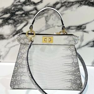 12A luxury new series of pure hand-made lizard skin sewing advanced sense shoulder bag organ design Handbag Commuter bag Women's bag crossbody bag medium