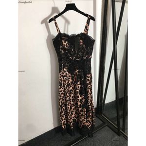 designer dress women brand womens clothing summer skirt fashion Leopard Print logo sling ladies dress Apr 19