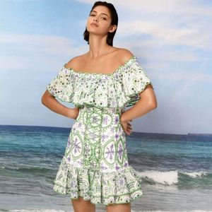 undefined designer dress Spain brand partydress printing short sleeve skirt dresses for womens clothing elegant womandress high quality summer new outfits 2024