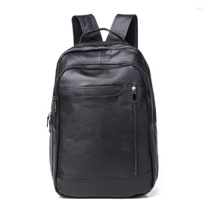 Plecak zwykły retro moda moda Travel Travel Student Cowhide skórzana wodoodporna komputerowa komputer Men Men Ruckack