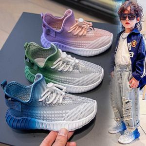 أحذية Sneakers Boys 2024 New Spring and Autumn Breatable Mesh Childrens Big Boy Coconut Sports H240510