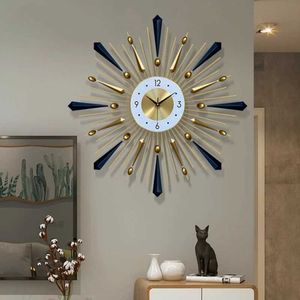 Wall Clocks Creative Art Light Luxury Clock Living Room Home Decoration Fashion Simple Personalized Q240509