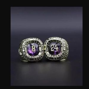 American men's professional basketball legend number 8 and 24 classic number souvenir ring 204T