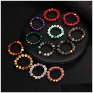 Med sidor Stones 4mm pärlor ring personlighet Sten temperament mode smycken finger ringer kvinnor söta koreanska retro flickor s dhgarden dhnby