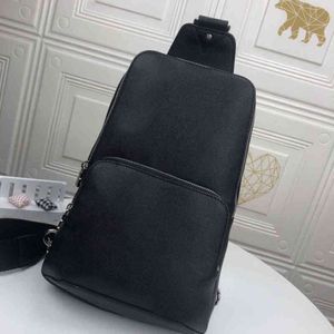 Pakiety na dzień męski Clasic Real Backpack Avenue Sling Torba na ramię Moda Klasyczne mężczyźni klatka piersiowa skórzana skóra sportowa jazda na zewnątrz 295n