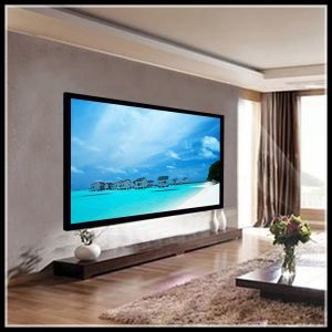 Akustiskt transparent fast ram Skärm F1WAW Homecinema 16:10 Widenscreen4K vit bioskärm