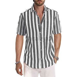 Men 's Plus Tees Polos Fashionable Men's Short Sleeved Striped Lapel 셔츠, 봄 및 가을 시즌 셔츠, 여름 남자 셔츠 캐주얼 셔츠