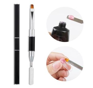 Dual Head Nail Brush Acrylic UV Gel Extension Builder Drawing Pen Brush Removal Spatula Stick Manicures Tools5477295