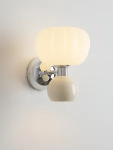 Wall Lamp Children's Study Room Eye Protection Bedroom Bedside Pumpkin Indoor Lighting Retro Cream Living Fixture